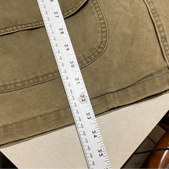 L.L. Bean Jacket Men's XL Tall Distressed Olive Green Barn Chore Coat lined - Picture 13 of 15